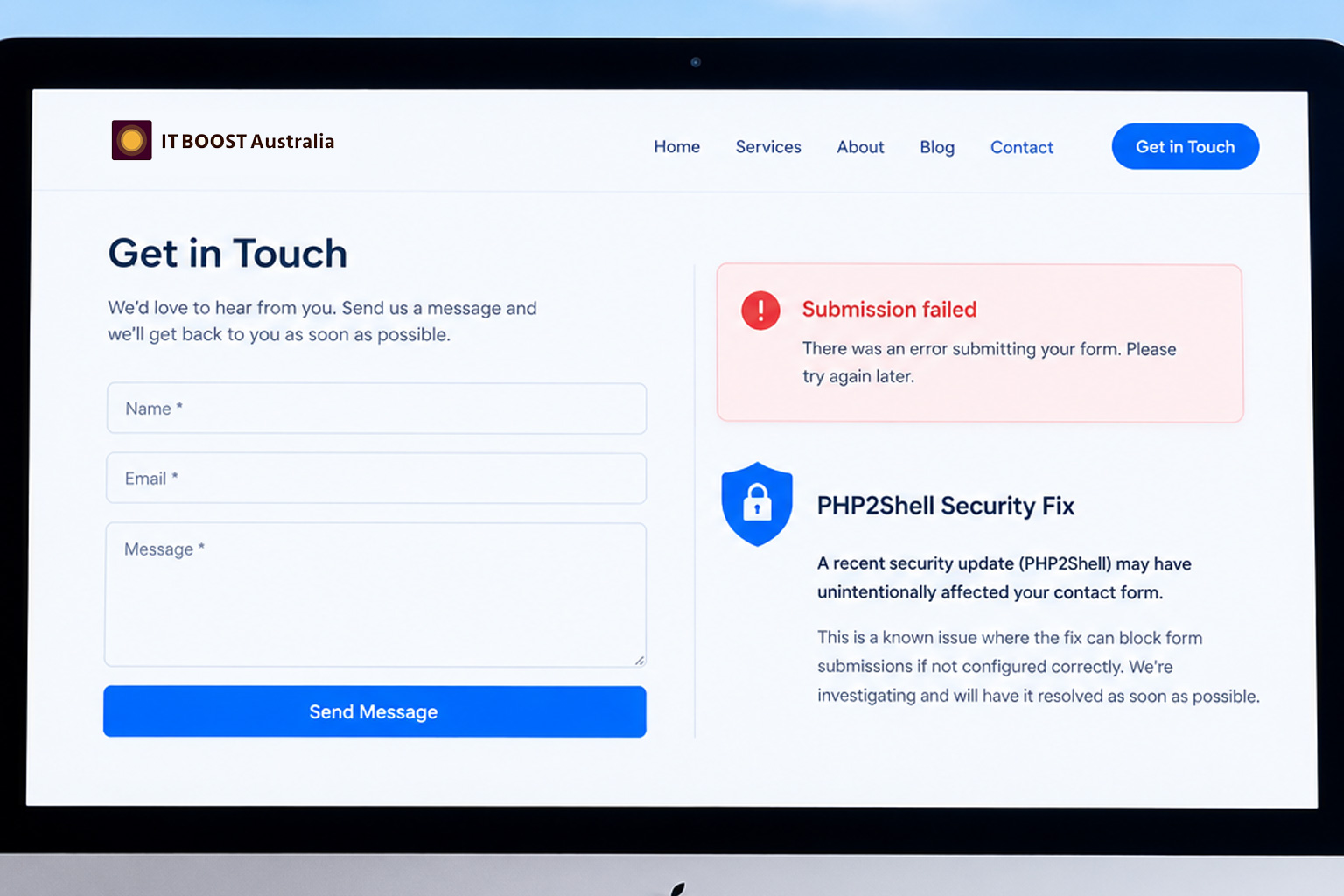 Website Enquiries Stopped? How the PHP2Shell Security Fix May Have Broken Your Contact Form
