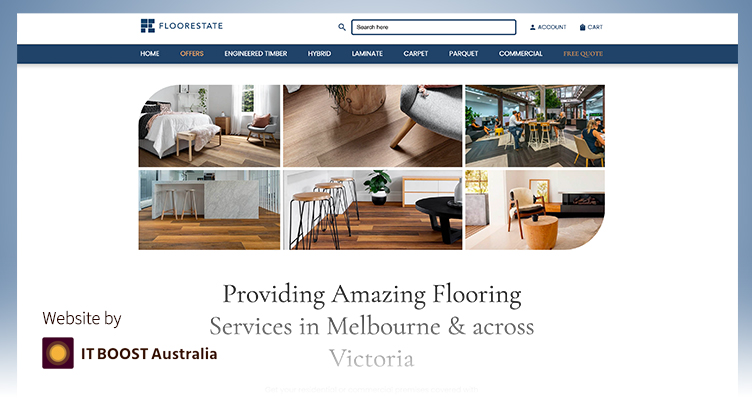 Floor Estate website homepage designed and developed by IT BOOST Australia